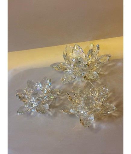 Kristal Dekoratif Çiçek Obje