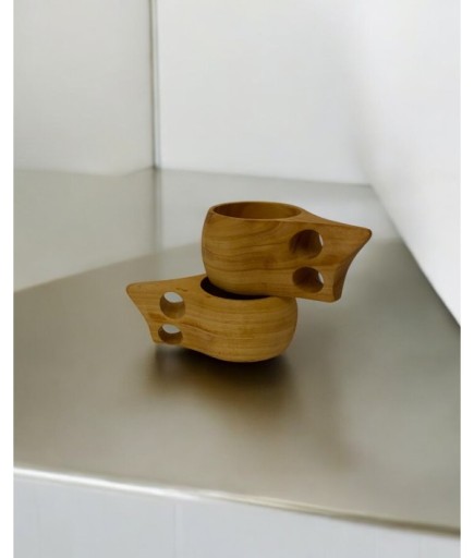 2'li Ahşap Özel Tasarım Kupa