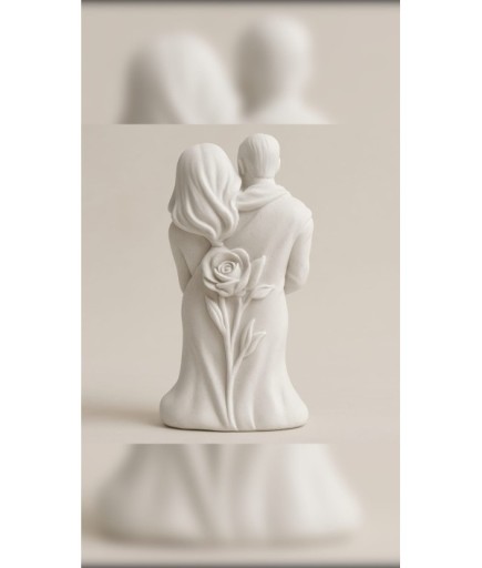 El Yapımı Güllü Çiftler Biblo – Romantik ve Zarif Dekor