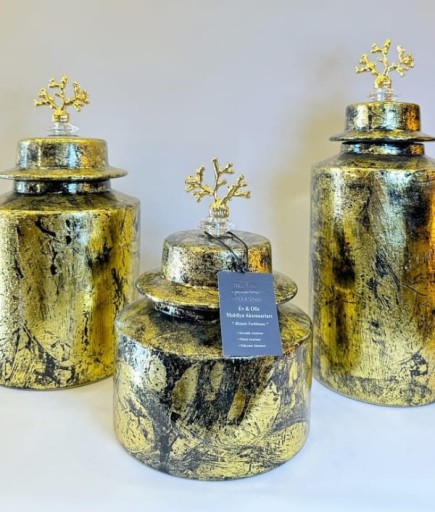 ŞAH-135102 3'LÜ ŞAH KÜP S.ALTIN VARAK